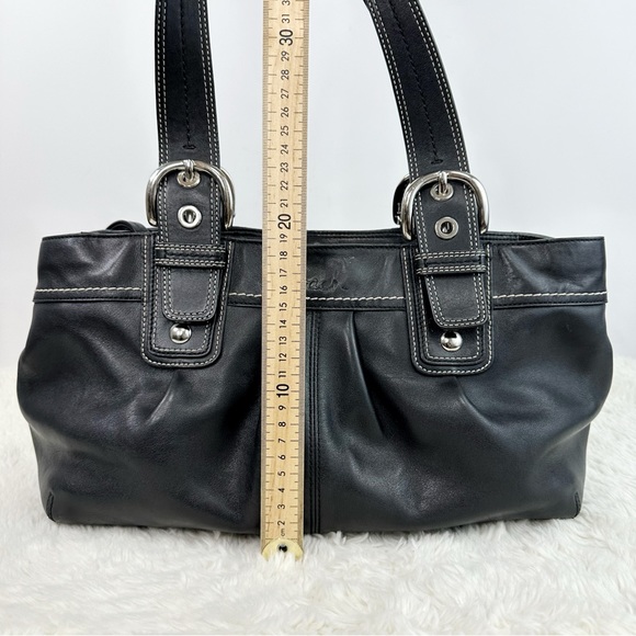 Coach Black Leather Soho Tote Shoulder Bag - Picture 10 of 11